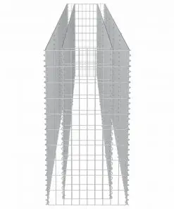 vidaXL Gabion Raised Bed Galvanised Steel 450x50x100 cm