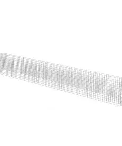vidaXL Gabion Raised Bed Galvanised Steel 450x50x50 cm