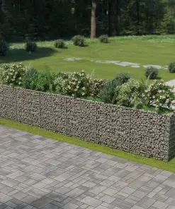 vidaXL Gabion Raised Bed Galvanised Steel 540x50x100 cm