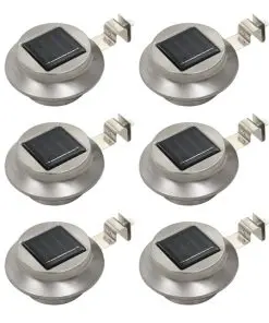 vidaXL Outdoor Solar Lamps 6 pcs LED Round 12 cm White