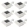 vidaXL Outdoor Solar Lamps 6 pcs LED Square 12 cm White