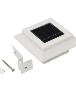 vidaXL Outdoor Solar Lamps 6 pcs LED Square 12 cm White