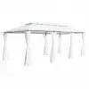 vidaXL Gazebo with Curtains 600x298x270 cm White