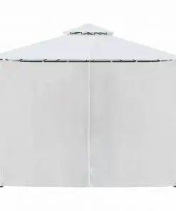 vidaXL Gazebo with Curtains 600x298x270 cm White