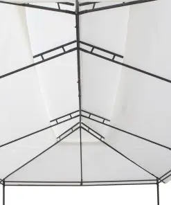 vidaXL Gazebo with Curtains 600x298x270 cm White