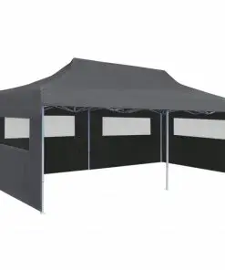 vidaXL Folding Pop-up Partytent with Sidewalls 3×6 m Anthracite