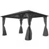 vidaXL Gazebo with Curtain Anthracite Aluminium 400×300 cm