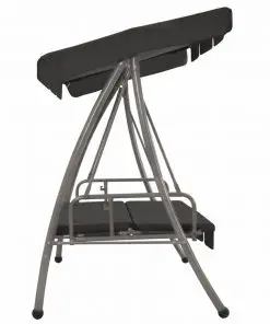 45072 vidaXL Outdoor Swing Bench with Canopy Anthracite 192x118x175 cm Steel