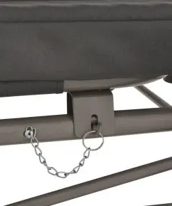 45073 vidaXL Outdoor Convertible Swing Bench with Canopy Anthracite 220x160x240 cm Steel