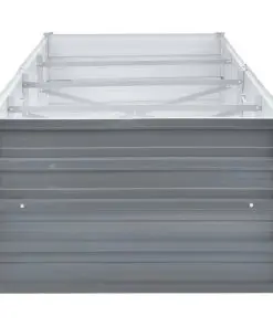 vidaXL Garden Raised Bed Galvanised Steel 320x80x45 cm Grey