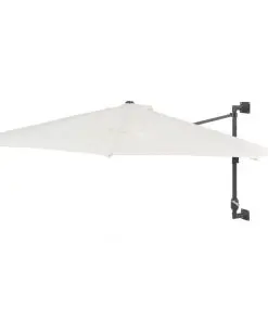 vidaXL Wall-Mounted Parasol with Metal Pole 300 cm Sand