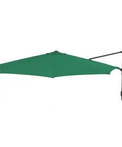 vidaXL Wall-Mounted Parasol with Metal Pole 300 cm Green