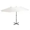 vidaXL Outdoor Parasol with Aluminium Pole 460×270 cm Sand