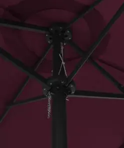 vidaXL Outdoor Parasol with Aluminium Pole 460×270 cm Bordeaux Red