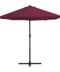 vidaXL Outdoor Parasol with Aluminium Pole 460×270 cm Bordeaux Red