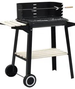 vidaXL Charcoal BBQ Stand with Wheels