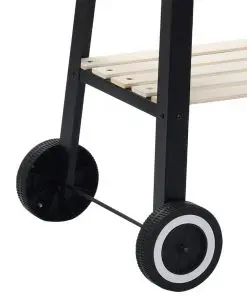 vidaXL Charcoal BBQ Stand with Wheels