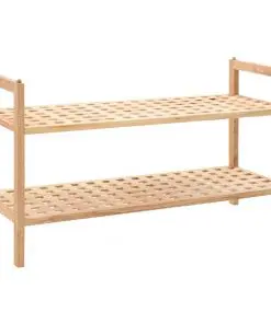 vidaXL Shoe Rack Solid Walnut Wood 69x26x40 cm
