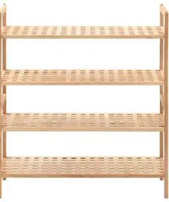 vidaXL Shoe Rack Solid Walnut Wood 69x26x81 cm