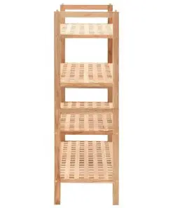 vidaXL Shoe Rack Solid Walnut Wood 69x26x81 cm