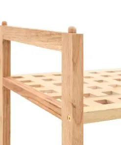 vidaXL Shoe Rack Solid Walnut Wood 69x26x81 cm