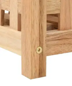 vidaXL Umbrella Stand Solid Walnut Wood 18x18x50 cm