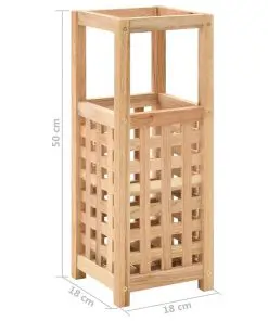 vidaXL Umbrella Stand Solid Walnut Wood 18x18x50 cm