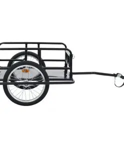 vidaXL Bike Cargo Trailer 130x73x48.5 cm Steel Black