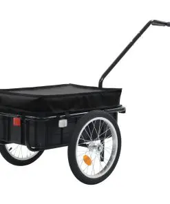 vidaXL Bike Cargo Trailer/Hand Wagon 155x61x83 cm Steel Black