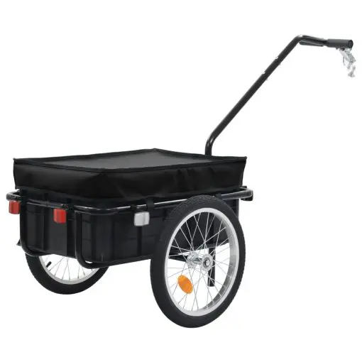 vidaXL Bike Cargo Trailer/Hand Wagon 155x61x83 cm Steel Black