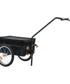 vidaXL Bike Cargo Trailer/Hand Wagon 155x61x83 cm Steel Black