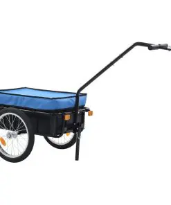 vidaXL Bike Cargo Trailer/Hand Wagon 155x61x83 cm Steel Blue