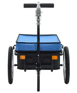 vidaXL Bike Cargo Trailer/Hand Wagon 155x61x83 cm Steel Blue