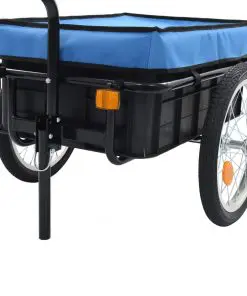 vidaXL Bike Cargo Trailer/Hand Wagon 155x61x83 cm Steel Blue