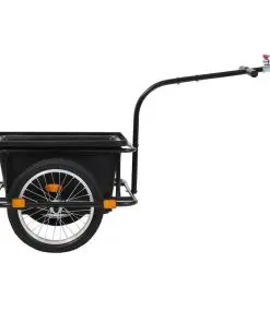 vidaXL Bike Cargo Trailer Black 50 L