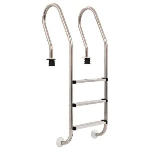 vidaXL Pool Ladder 3 Steps Stainless Steel 120 cm