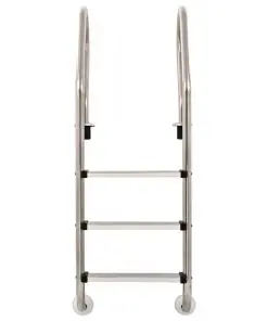 vidaXL Pool Ladder 3 Steps Stainless Steel 120 cm