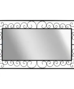 vidaXL Garden Wall Mirror Rectangular 60×110 cm Black