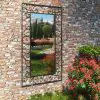 vidaXL Garden Wall Mirror Rectangular 60×110 cm Black vidaXL Garden Wall Mirror Rectangular 60×110 cm Black