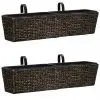 vidaXL Garden Planters 2 pcs Water Hyacinth Brown vidaXL Garden Planters 2 pcs Water Hyacinth Brown