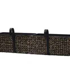 vidaXL Garden Planters 2 pcs Water Hyacinth Brown