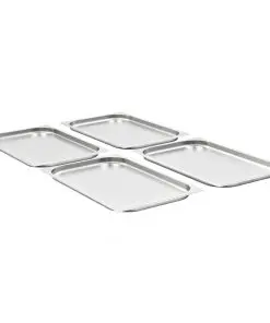 vidaXL Gastronorm Containers 4 pcs GN 1/1 20 mm Stainless Steel
