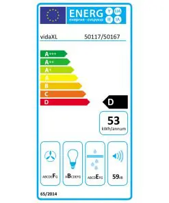 vidaXL Island Mount Range Hood with LCD Display