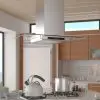 vidaXL Island Mount Range Hood with LCD Display