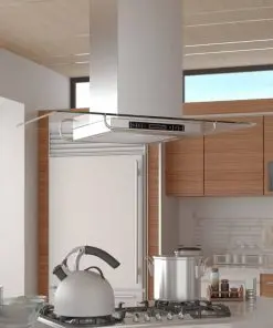 vidaXL Island Mount Range Hood with LCD Display