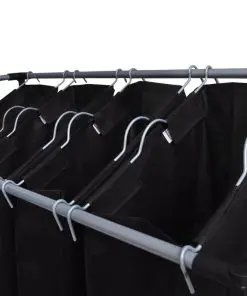 Laundry sorter with 4 bags black grey