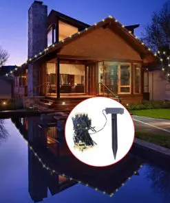 vidaXL LED Solar String Lights Warm White Christmas Decoration