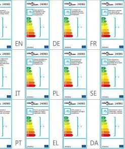 vidaXL Ceiling Lamp with Glass Shades for 3 E14 Bulbs