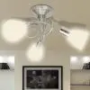 vidaXL Ceiling Lamp with Glass Shades for 3 E14 Bulbs vidaXL Ceiling Lamp with Glass Shades for 3 E14 Bulbs