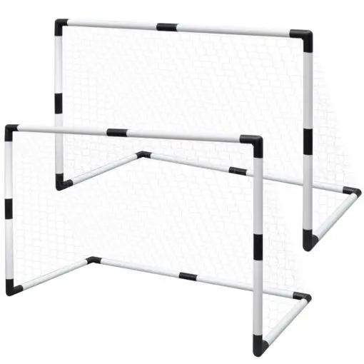 vidaXL Mini Soccer Goals Post Net Set 2 pcs for Kids 91.5 x 48 x 61 cm